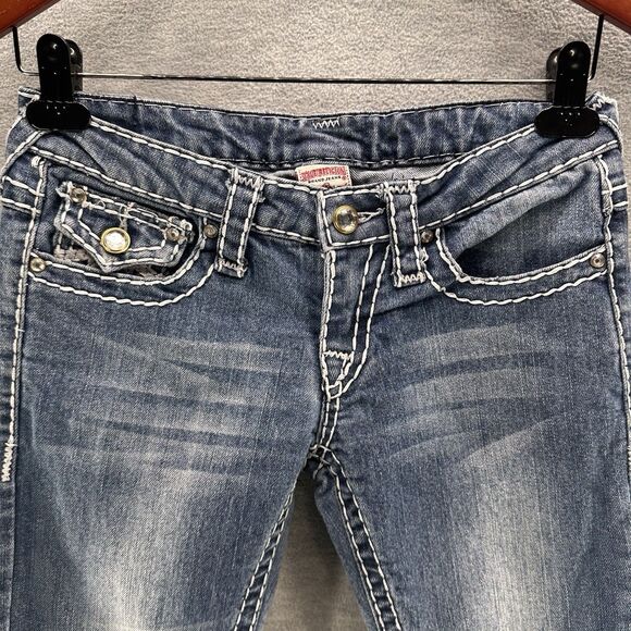TRUE RELIGION - Women's Size 27 World Tour Joey Super T Blue Jeans  A46 - Picture 3 of 16